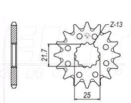 Передня зірка MOTO JT MOTO 100-404-13