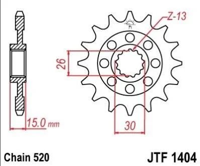 Передня зірка JT MOTO 100-472-16