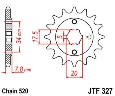 Передня зірка MOTO JT MOTO 101-436-14