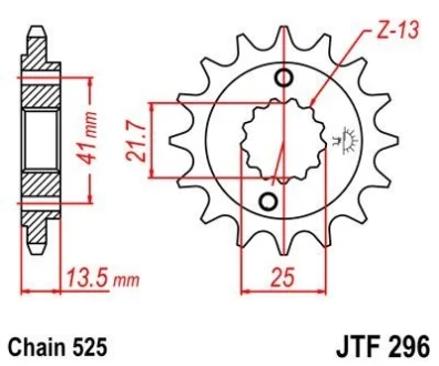 Передня зірка MOTO JT MOTO 101-563-16