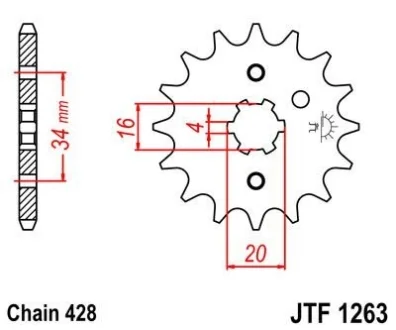 Передня зірка MOTO JT MOTO 102-329-15