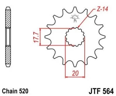 Передня зірка MOTO JT MOTO 102-411-13