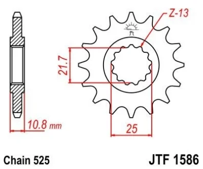 Передня зірка MOTO JT MOTO 102-565-17