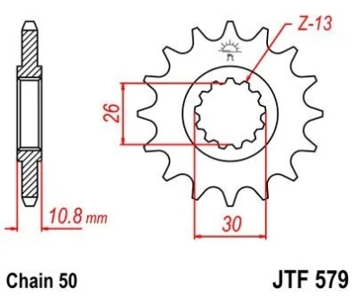 Передня зірка MOTO JT MOTO 102-667-17