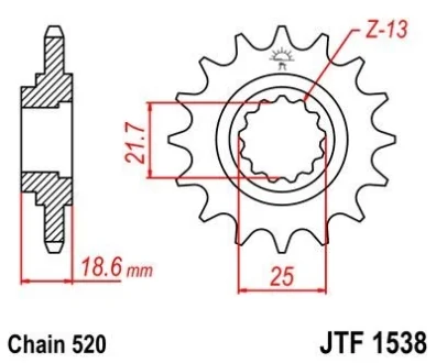 Передняя звезда MOTO JT MOTO 104-465-15