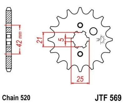 Передня зірка MOTO JT MOTO 105-427-14