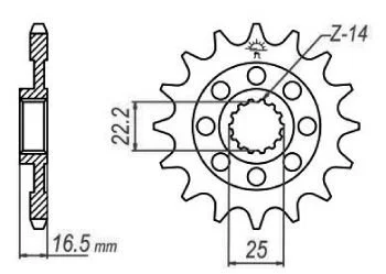 Передня зірка MOTO JT MOTO 105-555-15