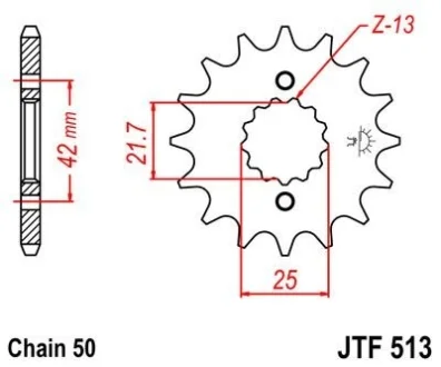 Передня зірка MOTO JT MOTO 105-665-16