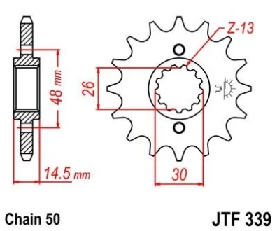 Передня зірка MOTO JT MOTO 105-669-16