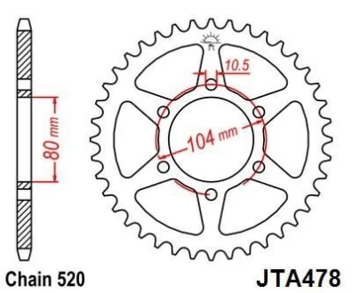 Звезда MOTO JT MOTO 110-462-41