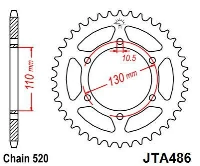 Зірка MOTO JT MOTO 110-465-48 (фото 1)