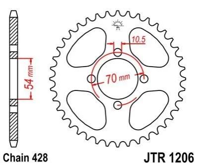 Звезда MOTO JT MOTO 111-347-42 (фото 1)