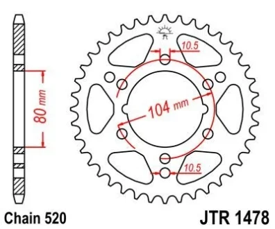 Звезда MOTO JT MOTO 114-463-43