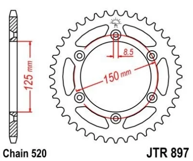 Звезда MOTO JT MOTO 115-464-45