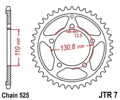 Звезда MOTO JT MOTO 115-521-44