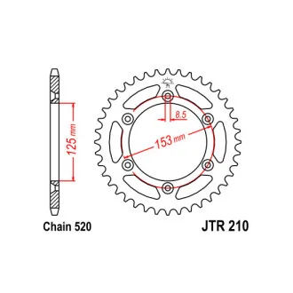 Зірочки для цепу задні JT MOTO JTR21046