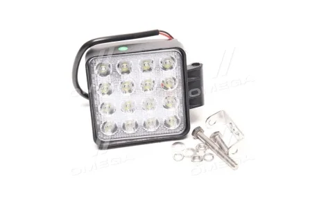 Фара LED квадратна 48W, 16 ламп, 108*128мм, 3300Lm вузький промінь 9-32V 6000K (LITLEDA,) JUBANA 453701051