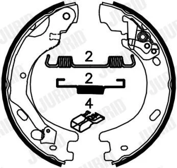 JURID LANDROVER щоки ручного гальма Discovery III,IV,Range Rover Sport 05- Jurid 362634J