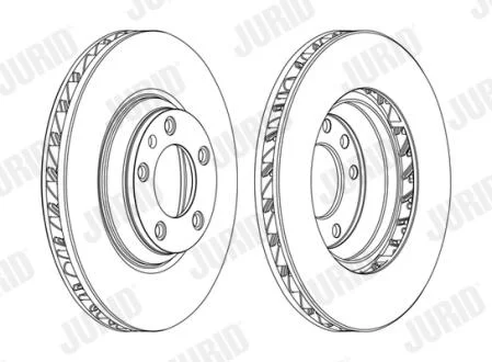 JURID AUDI Диск гальм. пер лів Q7 06- VW Touareg 5.0 TDI Jurid 562360JC-1