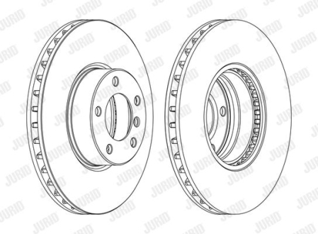 BMW Диск гальмівний передн.5 серия E39 00- Jurid 562384JC-1