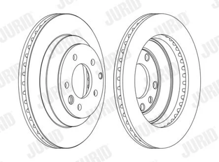 JURID VW Диск тормозной задн. (330*28) Audi Q7,Touareg,Porsche Cayenne 02- Jurid 562393JC-1