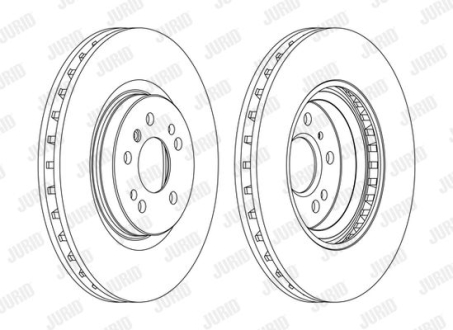 DB Диск гальмівний передн.ML W164,R251 05- Jurid 562403JC-1
