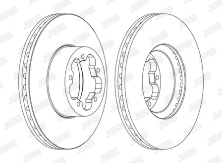 FORD Диск гальмівний передній Transit 06- Jurid 562540JC-1