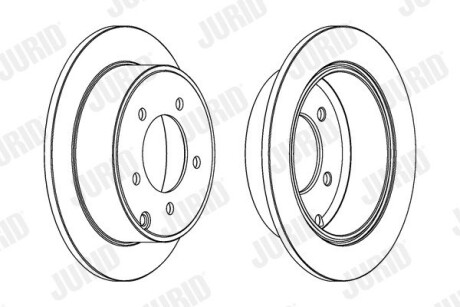 DODGE диск гальмівний задн.Caliber 06- Jurid 562857JC