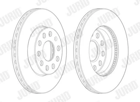 JURID VW Гальмівний диск передн. Golf 12- Jurid 562990JC-1