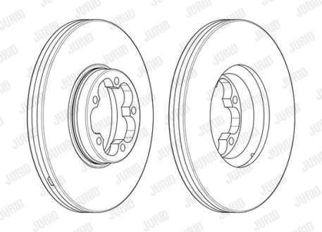 FORD Диск гальмівний передн.лаков.Transit 13- Jurid 563122J-1