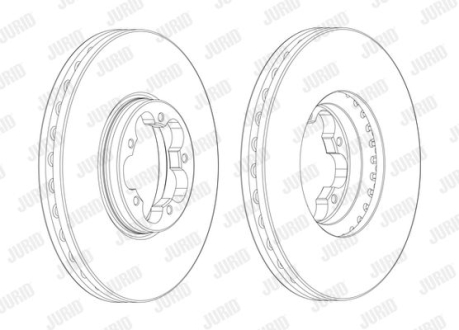 FORD диск гальмівний передн TOURNEO CUSTOM, TRANSIT CUSTOM V362 Jurid 563124J-1
