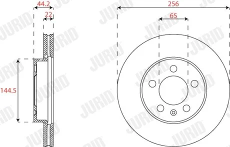 Диск гальмівний Jurid 563227JC