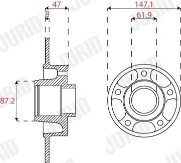 Диск гальмівний Jurid 563317JC-1