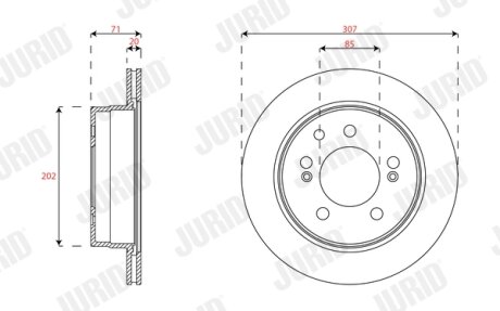Диск гальмівний Jurid 563501J (фото 1)