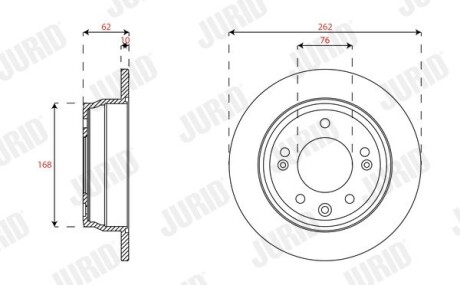 Диск гальмівний Jurid 563591JC