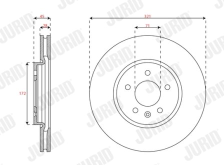 Диск гальмівний Jurid 563675JC-1