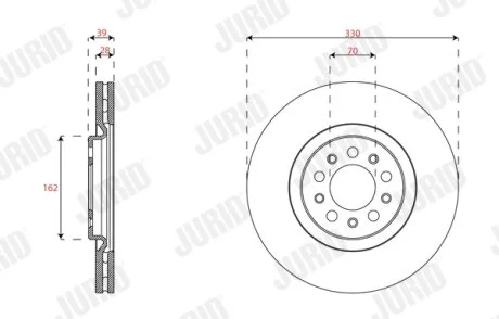 Диск гальмівний Jurid 563683JC-1