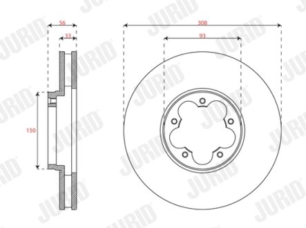 Диск гальмівний Jurid 563701JC