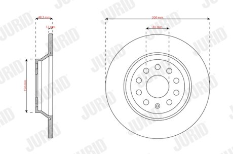 Диск гальмівний Jurid 563814JC