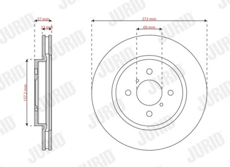 Диск гальмівний Jurid 563816JC