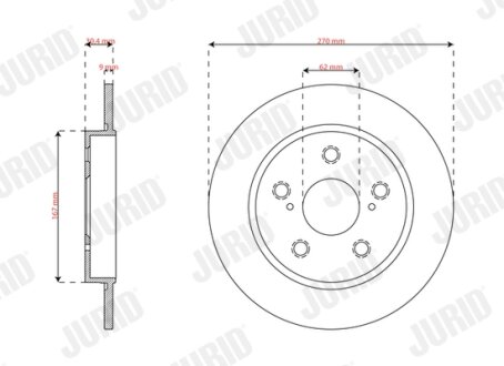 Диск гальмівний Jurid 563819JC