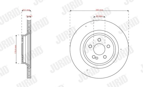 Диск гальмівний Jurid 563853JC
