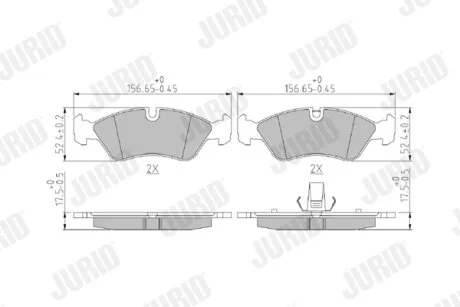 Колодки гальмівні дискові Jurid 571391J