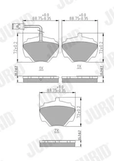 Колодки гальмівні дискові Jurid 571440J