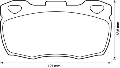 LANDROVER Гальмівні колодки передн.Defender 90- Jurid 571827J