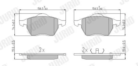 JURID колодки гальмівні передні SHARAN,FORD GALAXY 95- Jurid 571900J