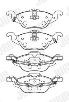 JURID OPEL колодки гальмівні передні ASTRA 98-,ZAFIRA 99- Jurid 571968J