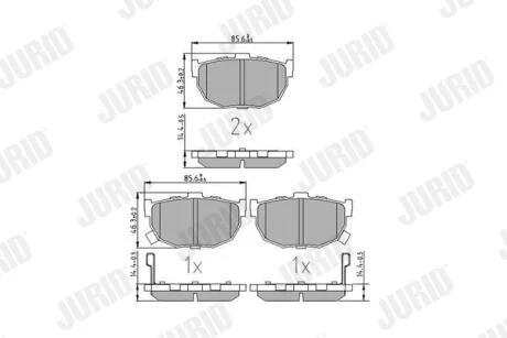 Колодки тормозные дисковые Jurid 572127J