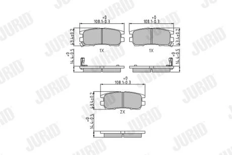 Колодки тормозные дисковые Jurid 572200J