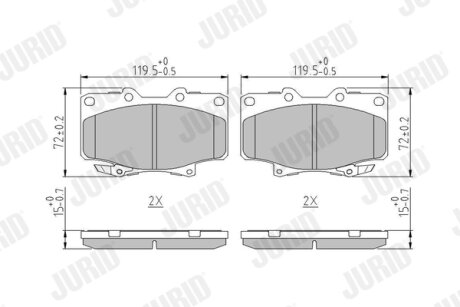 Колодки гальмівні дискові Jurid 572253J